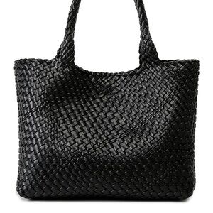 Leather Woven Tote